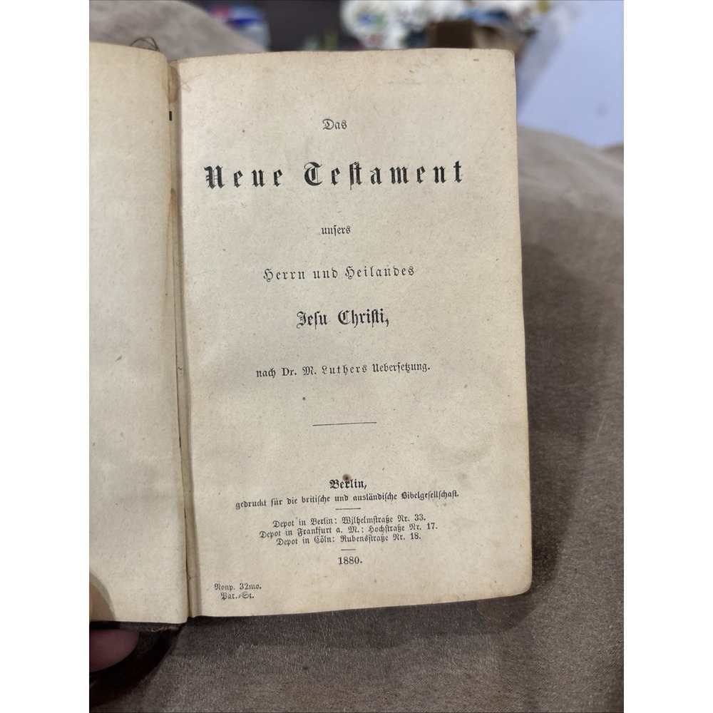 Das Neue Testament (The New Testament) Bible in German - 1880